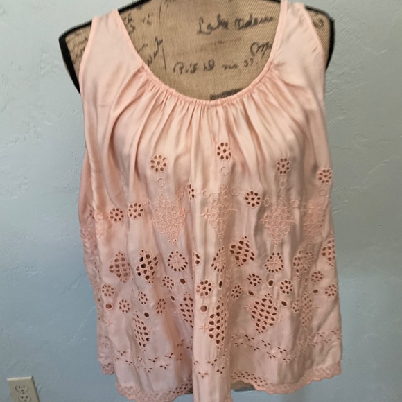 NWT Anthropologie Sadie Swing Top eyelet scoop neck layer tank camisole size 10 - Picture 6 of 16